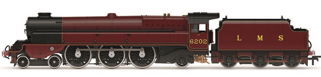 Hornby R30134 LMS 6202 The Turbomotive Stanier Princess Royal Class 4-6-2 Pacific LMS Maroon OO