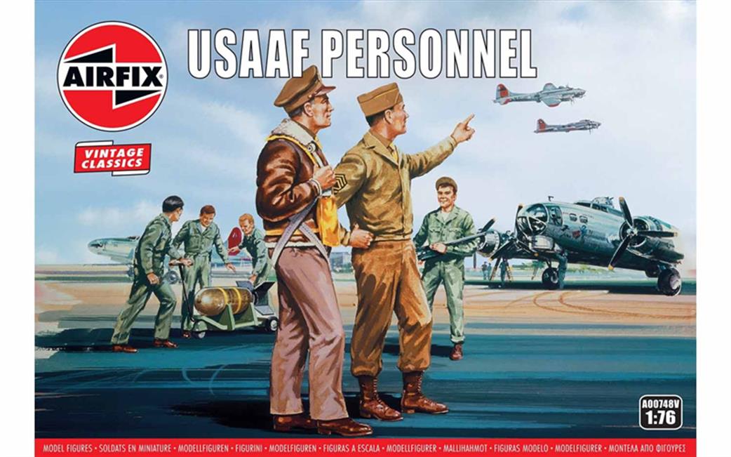Airfix 1/72 A00748V USAAF Personnel Vintage Classic Figure Set
