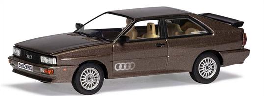 Corgi Vanguard VA12906 is a 1/43rd scale diecast car model of a Audi Quattro in Metallic Brown