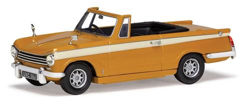 Corgi Vanguard VA07406 is a 1/43rd scale diecast car model of a Triumph Herald 13/60 Convertible with a Removable Roof  