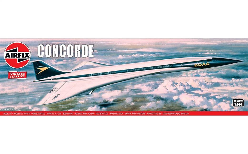 Airfix 1/144 A05170V Concorde Prototype BOAC Aircraft Kit