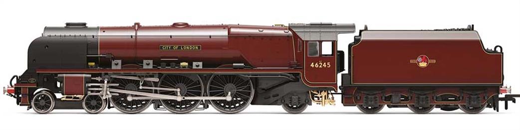 Hornby OO R3997 BR 46245 City of London ex-LMS Stanier Princess Coronation Class 4-6-2 Pacific Lined Maroon Late Crest