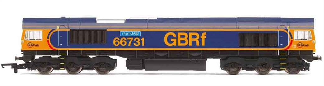 Hornby OO R3785 GBRf 66731 InterhubGB Class 66 Diesel loco Model