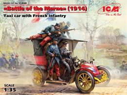 ICM 35659 Battle Of The Marne 1914 Taxi Car with French Infantry