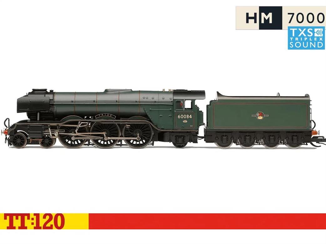 Hornby TT:120 TT3006TXSM BR 60084 Trigo Gresley Class A3 4-6-2 Pacific Lined Green Late Crest HM7000 Sound