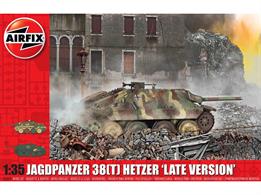 Airfix A1353 1/35th JagdPanzer 38 tonne Hetzer Late Version WW2 Tank KitNumber of parts    Length 243mm   Width 91mm