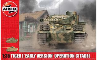 Airfix 1/35 Tiger-1 Early Version Operation Citadel WW2 Tank Kit A1354Number of parts    Length 241mm   Width 102mm