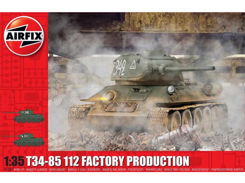 Airfix 1/35 A1361 T34/85 II2 Factory Production WW2 Tank Kit