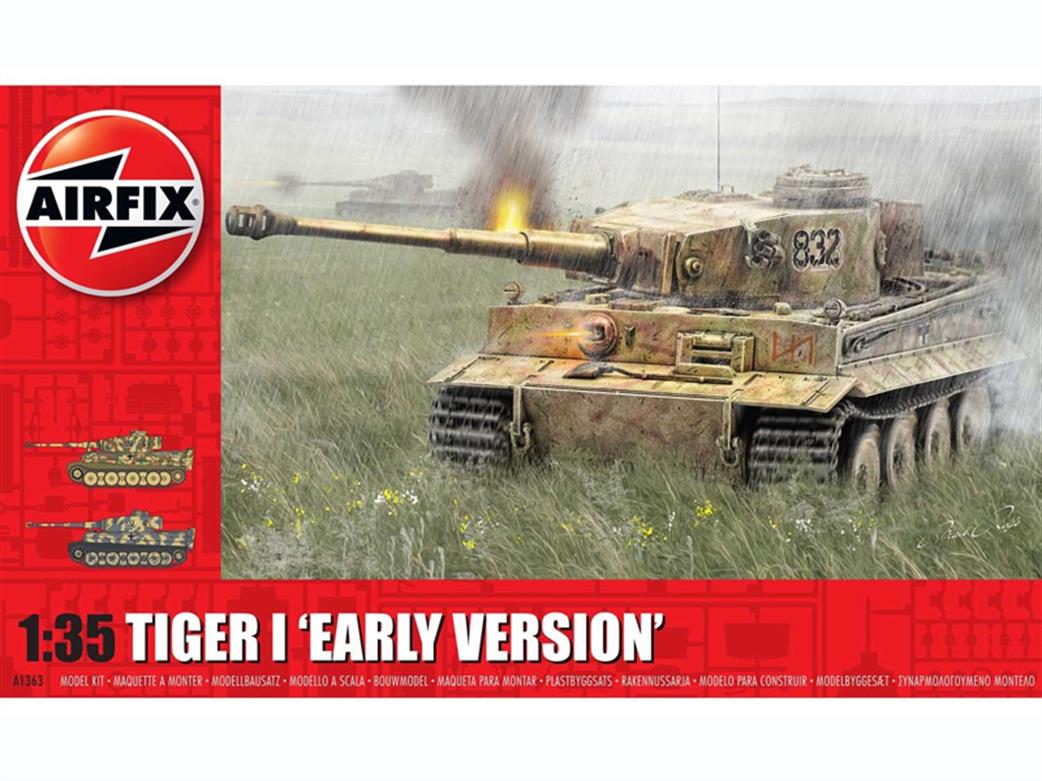 Airfix 1/35 A1363 Tiger 1 Early Version WW2 Tank Kit