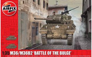 Airfix 1/35 M36/M36B2 Battle of the Bulge WW2 Tank Destroyer Kit A1366Number of parts    Length 213mm   Width 87mm