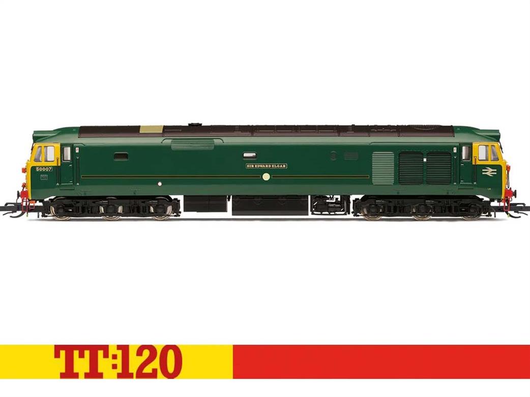 Hornby TT:120 TT3013M BR 50007 Sir Edward Elgar Class 50 Diesel Locomoitve GWR 150 Green Livery