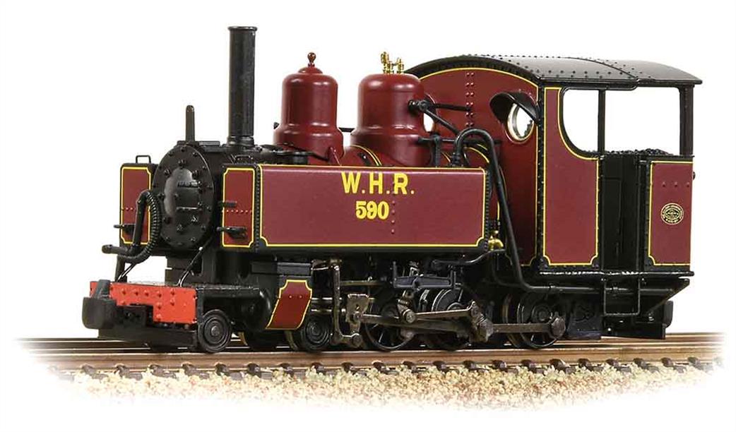 Bachmann OO9 391-031DS WHR 590 Baldwin WD 4-6-0T Locomotive Lined Maroon DCC and Sound