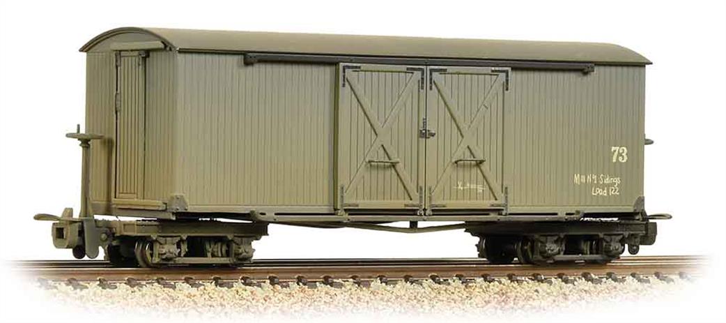 Bachmann OO9 393-026A Nocton Estates ex-WD WW1 Covered Goods Wagon Light Grey Weathered
