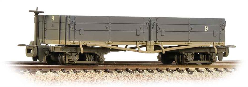 Bachmann OO9 393-051A Nocton Estates ex-WD Bogie Open Wagon Type D Light Grey Weathered