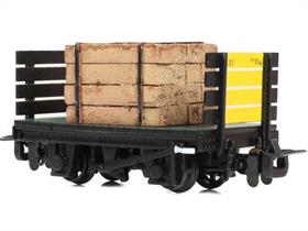 Model of a RNAD flat wagon with raised ends for carrying shells between loading points and storage bunkers. Model supplied with a sleeper load.Price and delivery to be advised.
