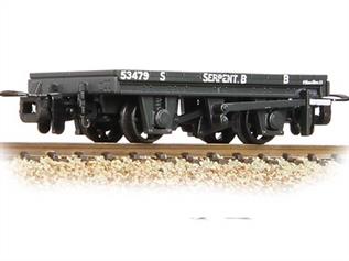 Model of a RNAD flat wagon with raised ends for carrying shells between loading points and storage bunkers. Model finished in Statfold Barn Railway grey livery.Price and delivery to be advised.