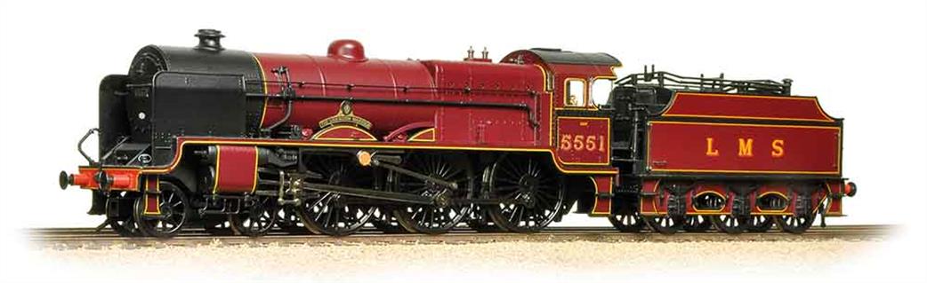 Bachmann OO 31-215SF LMS 5551 The Unknown Warrior Patriot Class 5XP 4-6-0 Lined Crimson DCC and Sound