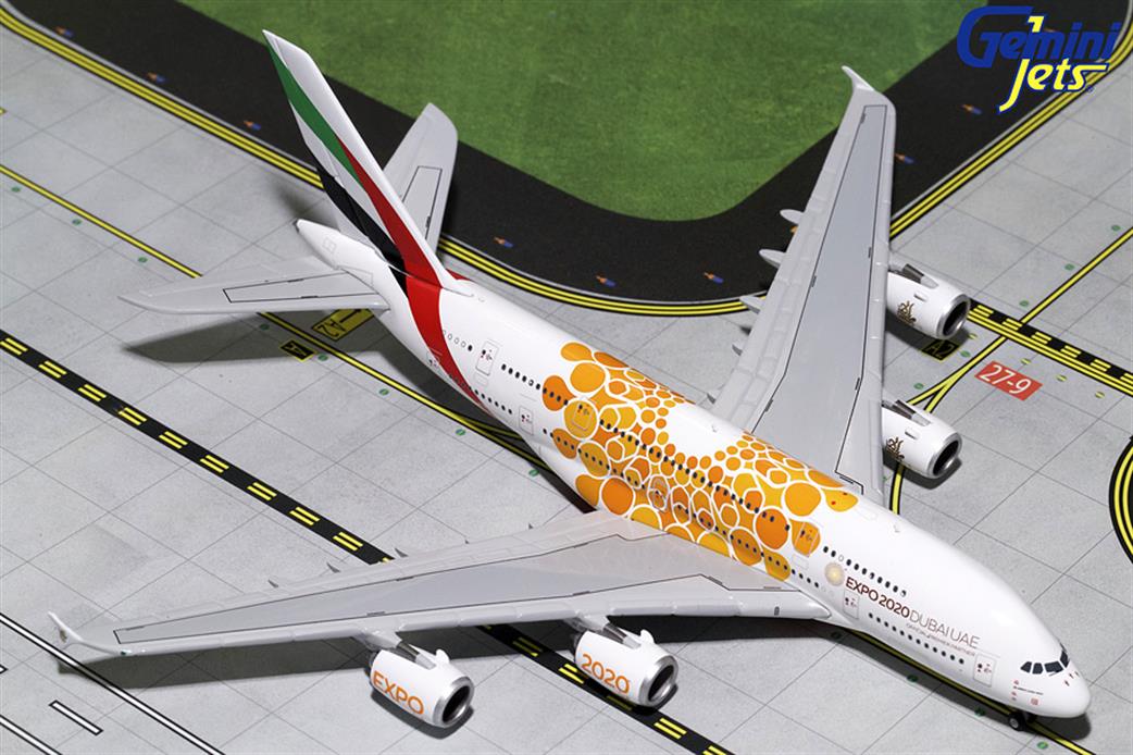 Gemini Jets 1/400 GJUAE1815 Emirates Airbus A380-800 Expo 2020 Diecast Plane Model