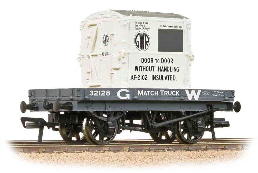 Bachmann OO 37-480 GWR 1 Plank Wagon with AF Container