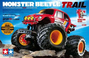 The classic Tamiya Monster Beetle is an iconic R/C kit. This version takes the classic body, shrinks it to a smaller scale, and mounts it on a variant GF-01 chassis called the GF-01TR!  