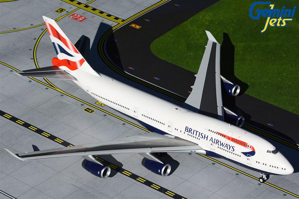Gemini Jets 1/200 G2BAW906 British Airways Boeing  B747-400 G-CIVNM Union Tail Airliner Model