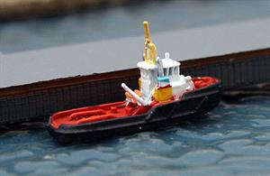 A 1/1250 scale model of the tug Kiel in 2018 by Kielwasser KW S02.