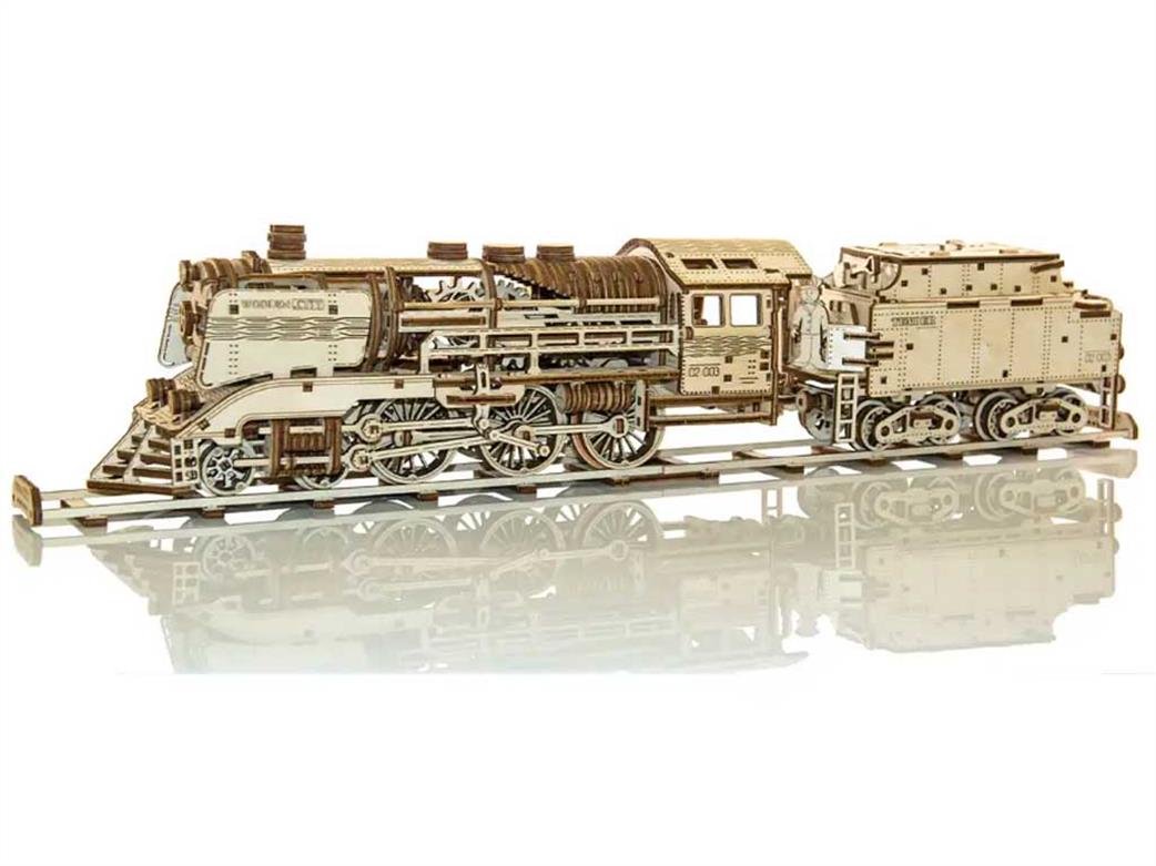 Wooden City  WR323 Express Locomotive with Tender 3D Wood Construction Kit