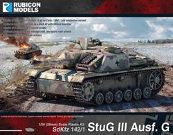 StuG III Ausf G (SdKfz 142/1) was produced between December 1942 and April 1945,  around 8,423 were produced.  The StuG III Ausf G is the final and by far the most common of the StuG series.Number of Parts: 54 pieces / 3 sprues