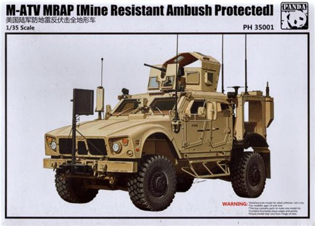 Panda Models 1/35 35001 U.S. M-ATV MRAP (Mine Resistant Ambush Protected) Vehicle Kit