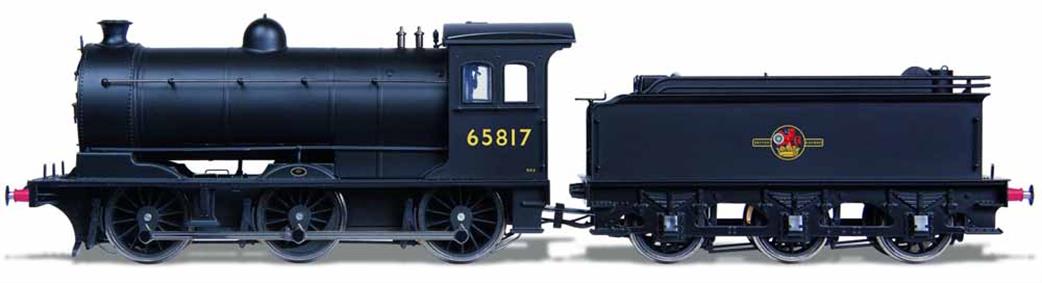 Oxford Rail OO OR76J27003 BR 65817 ex-LNER Class J27 0-6-0 Goods Engine Black Late Crest