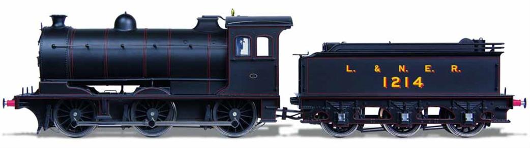 Oxford Rail OO OR76J27004 LNER 1214 Class J27 0-6-0 Goods Engine Black Red Lining