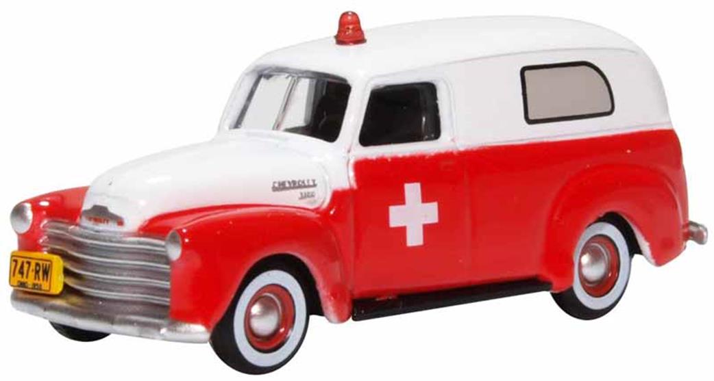 Oxford Diecast 87CV50001 Chevrolet Panel Van 1950 Ambulance 1/87