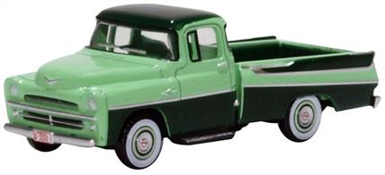Oxford Diecast 87DP57003 1/87th Dodge D100 Sweptside Pick Up 1957 Forest Green/Misty Green
