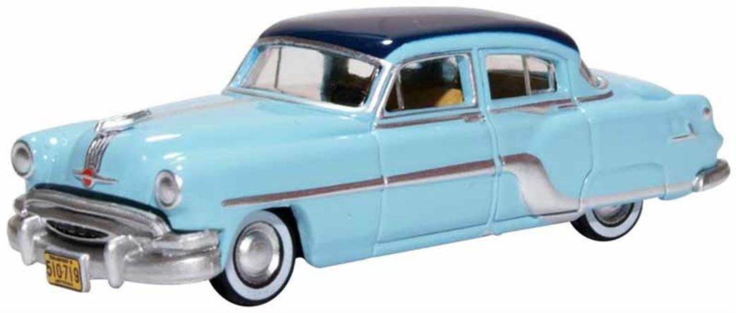 Oxford Diecast 1/87 87PC54001 Pontiac Chieftain 4 Door 1954 Mayfair Blue/San Marino Blue