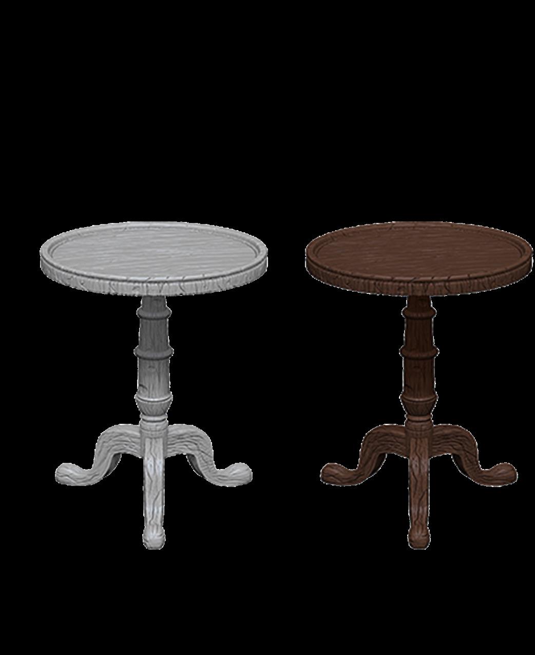 Wizkids  73365 Small Round Tables: Pathfinder Deep Cuts Unpainted Miniatures