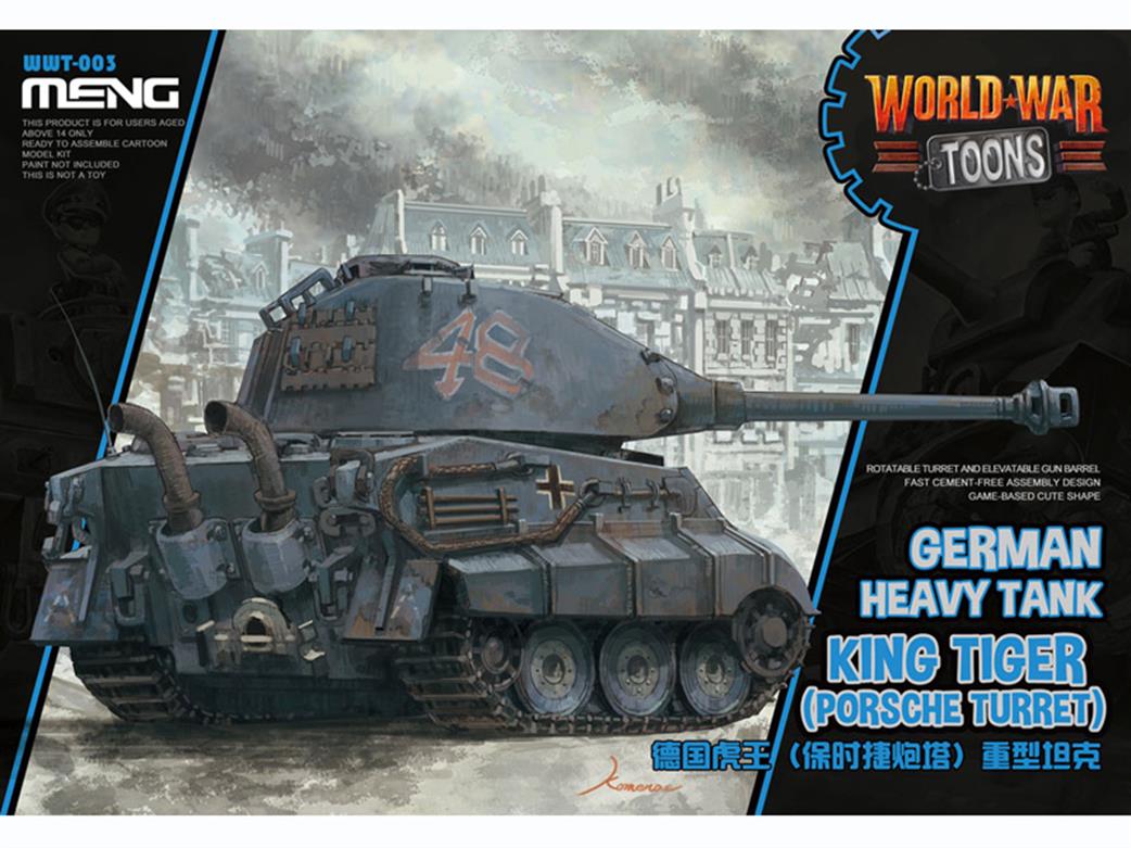 Meng WWT-003 World War Toon German King Tiger Tank Kit