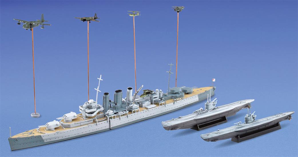 Aoshima 1/700 05268 HMS Dorsetshire RN Heavy Cruiser Kit