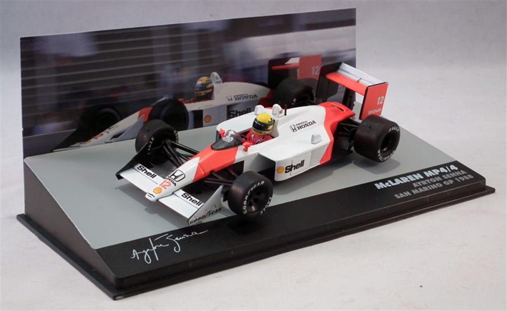 MAG 1/43 MAG KG01 McLaren Honda MP4/4 Ayrton Senna P1 San Marino GP 1988