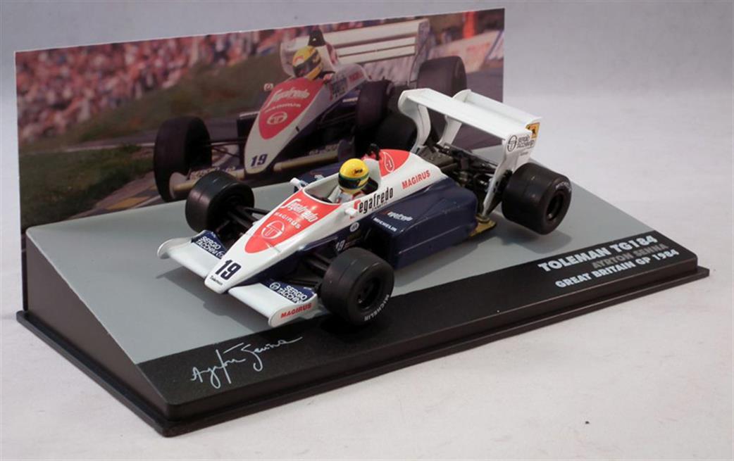 MAG 1/43 MAG KG05 Toleman TG184 Ayrton Senna P9 Great Britain GP 1984
