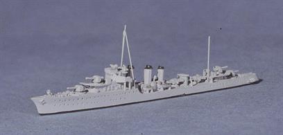 A 1/1250 scale model of Simoun a French destroyer by Navis Neptun 1436A.