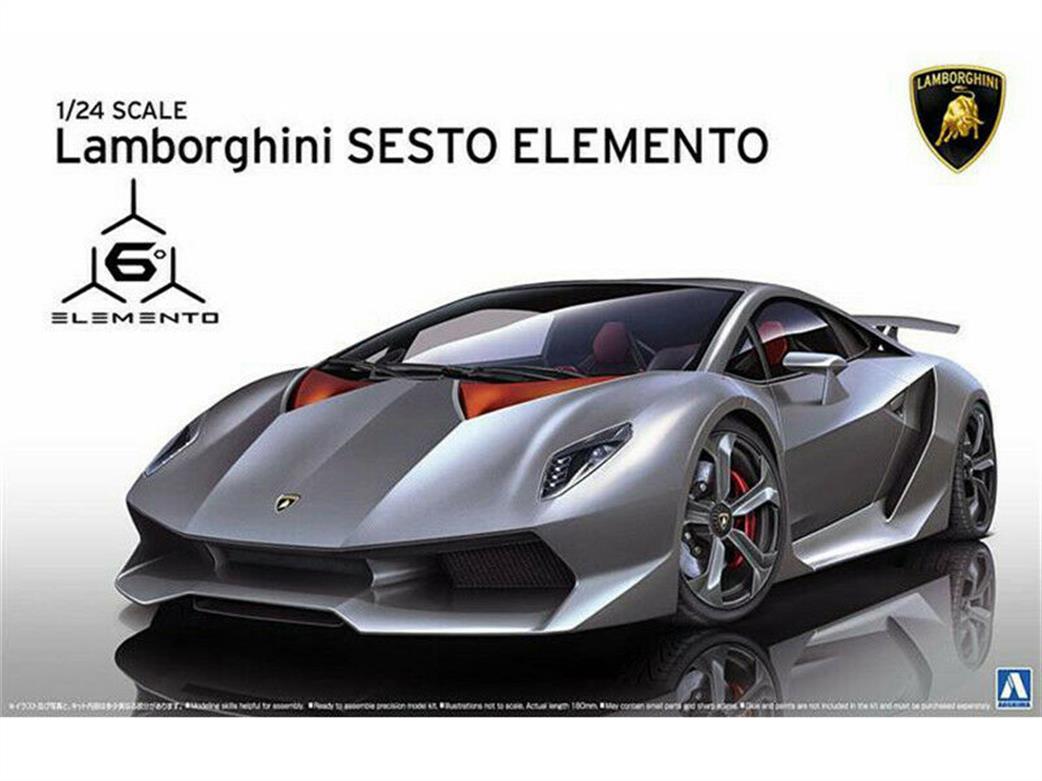 Aoshima 1/24 01073 Lamborghini Sesto Elemento Car Kit