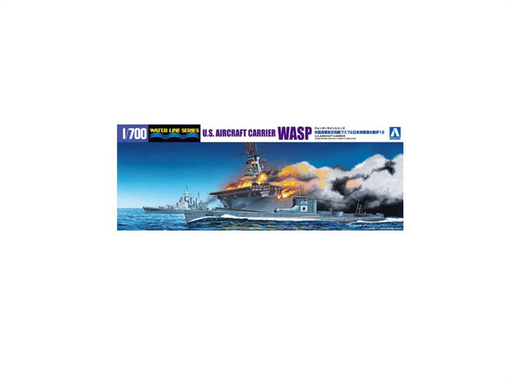 Aoshima 01030 USS Aircraft Carrier Wasp & IJN Submarine I 19 Kits 1/700