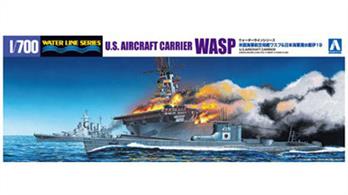 Aoshima 01030 1/700 USS Aircraft Carrier Wasp &amp; IJN Submarine I 19 Kits