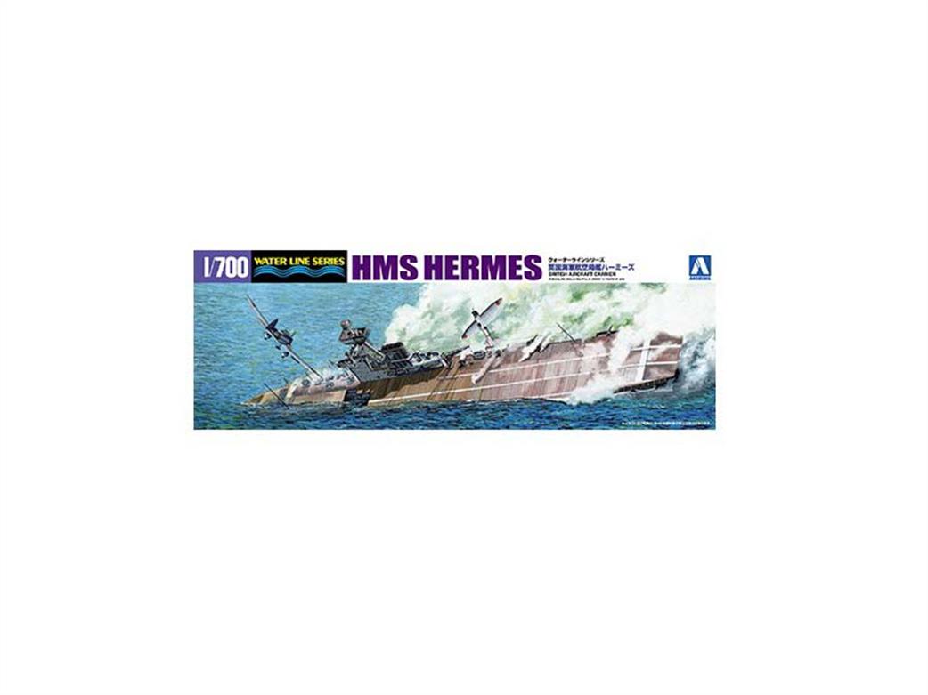 Aoshima 1/700 05100 HMS Hermes Aircraft Carrier Battle of Ceylon Sea