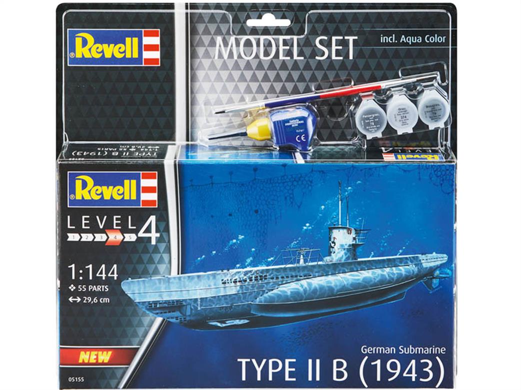 Revell 1/144 65155 German Submarine Type IIB U Boat Starter Set