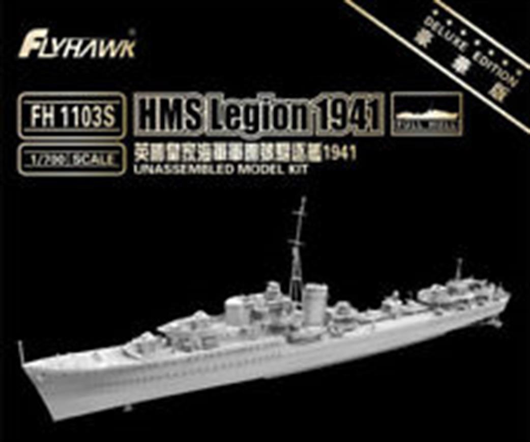 Flyhawk FH1103S HMS Legion 1941 L Class Destroyer Deluxe Edition Plastic Kit 1/700