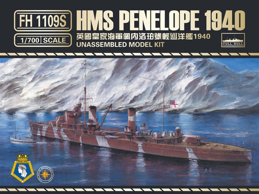 Flyhawk 1/700 FH1109S HMS Penelope 1940 Arethusa Class Light Cruiser Deluxe Edition Plastic Kit