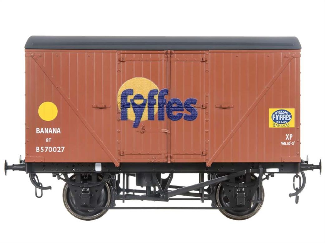 Dapol O Gauge 7F-016-009W BR Banana Van B881127 Bauxite Livery Large Fyffes Logos Weathered