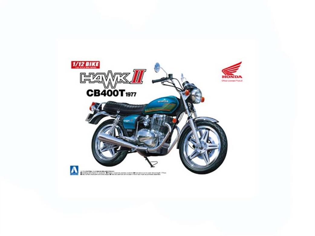 Aoshima 1/12 06265 Honda Hawk 2 CB400T 1977 Motorcycle Kit