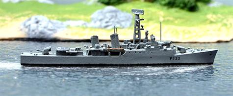 Introduced by Albatros in the spring of 2019,  model of the Tribal class frigate Gurkha built by Yarrow &amp; Co. Ltd in Glasgow. The Tribals were 2300 ton displacement and 110m long, carrying 2 x 4.5" guns, 2 x Sea Cat systems, 1 x Mortar and a Wasp helicopter. Primarily intended for service in the Caribbean or Far East.A welcome addition to Albatros' range!